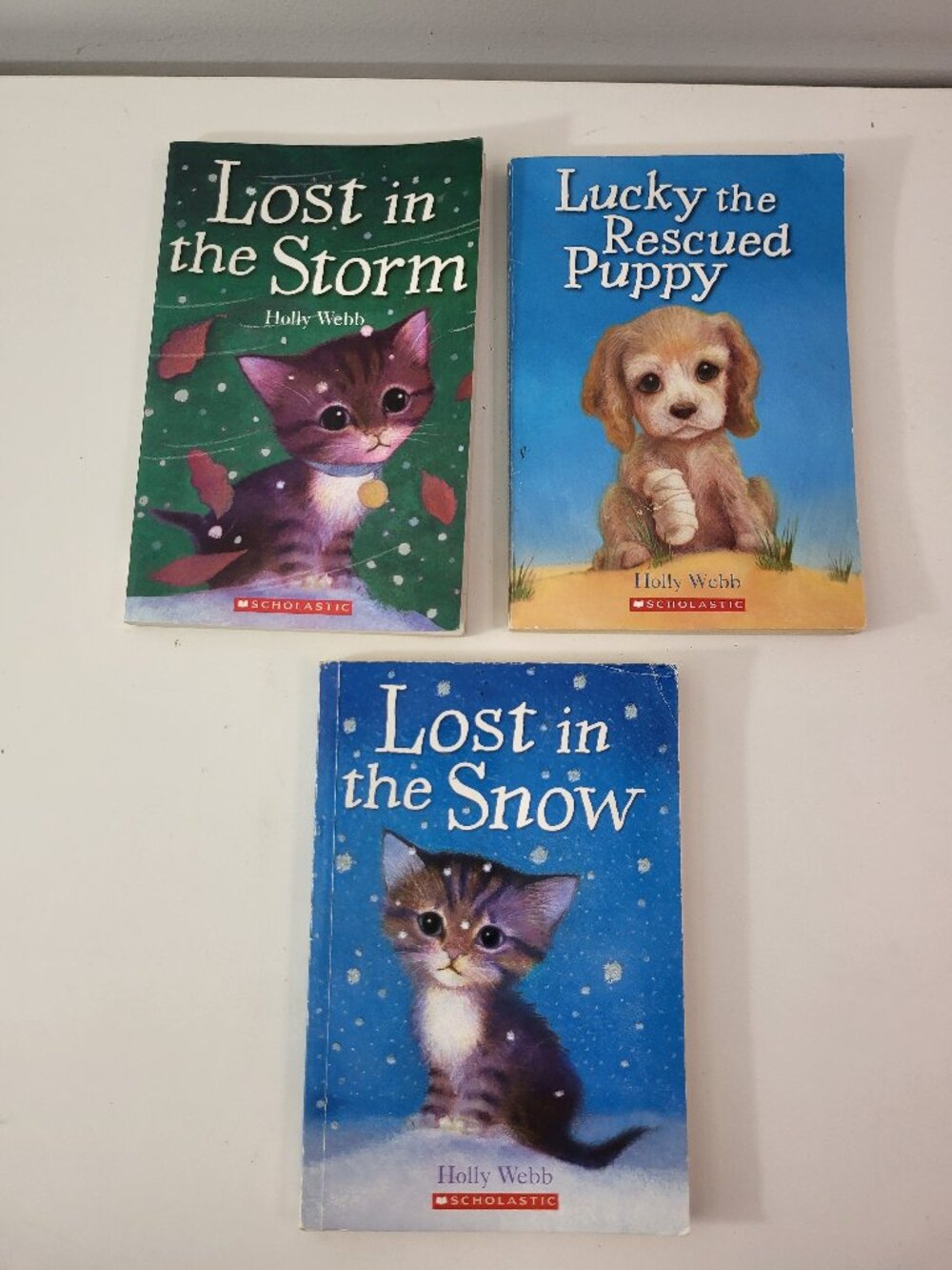 Holly Webb Kids Book Bundle 3 Books Lost in Snow Storm Lucky Puppy